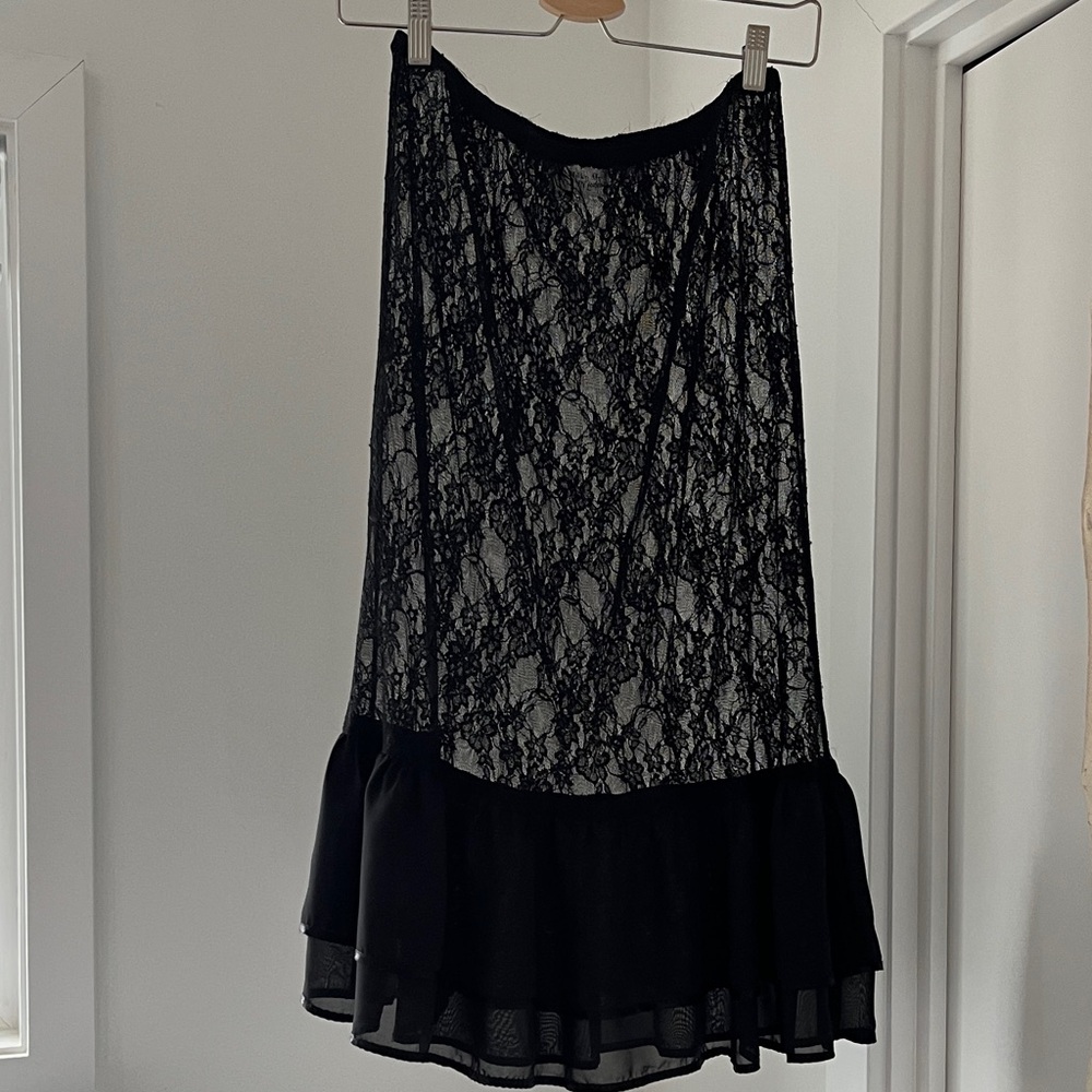 Elegant Black Lace Skirt Extender Slip